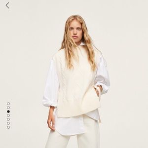 Mango side tie sweater vest NWOT